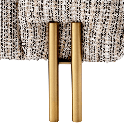 Eichholtz York Sofa, Mademoiselle Beige Fabric, Brushed Brass Legs, 90.55"W (A115310 YV0J041VQ8)