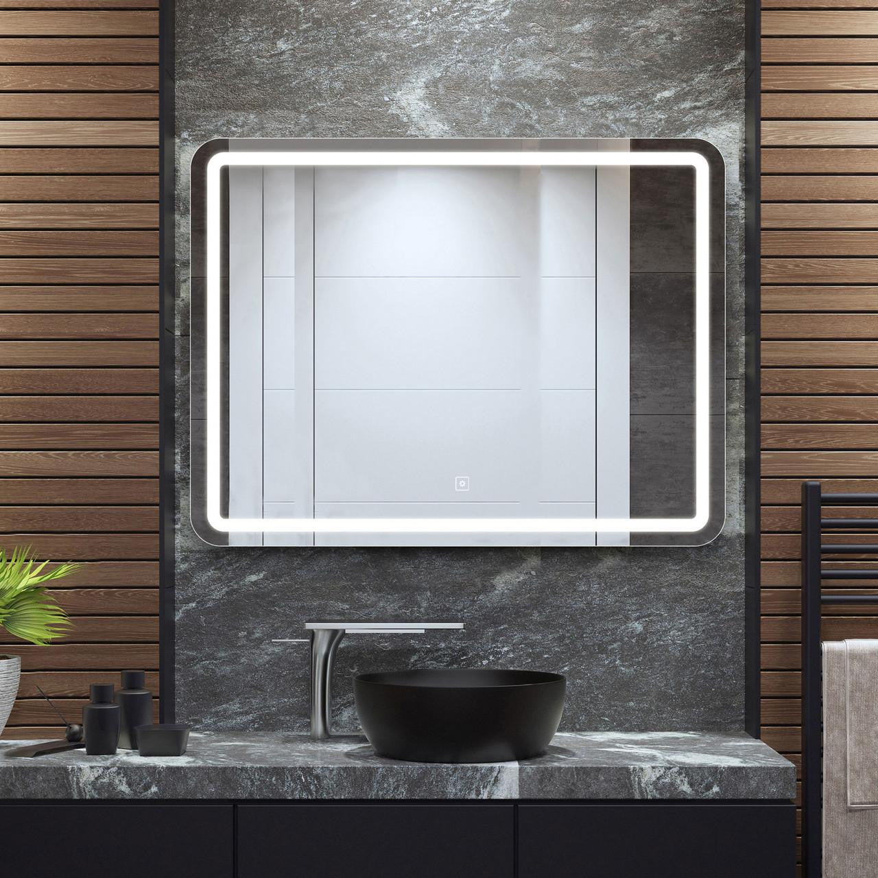 Electric Mirror Aria Lighted Mirror, Ava Technology, Integrated LED, Clear, 36"H x 36"W x 1.75"D (ARI-3636-AE YUU6011X4X)