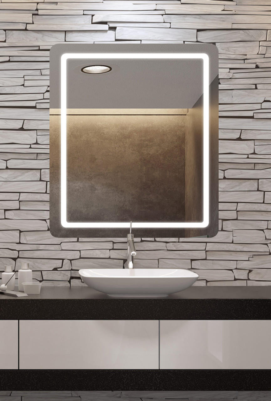 Electric Mirror Aria Lighted Mirror, Ava Technology, Integrated LED, Clear, 36"H x 48"W x 1.75"D (ARI-4836-AE YUU6011X4Y)