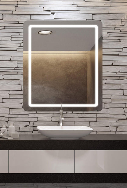 Electric Mirror Aria Lighted Mirror, Ava Technology, Integrated LED, Clear, 36"H x 48"W x 1.75"D (ARI-4836-AE YUU6011X4Y)