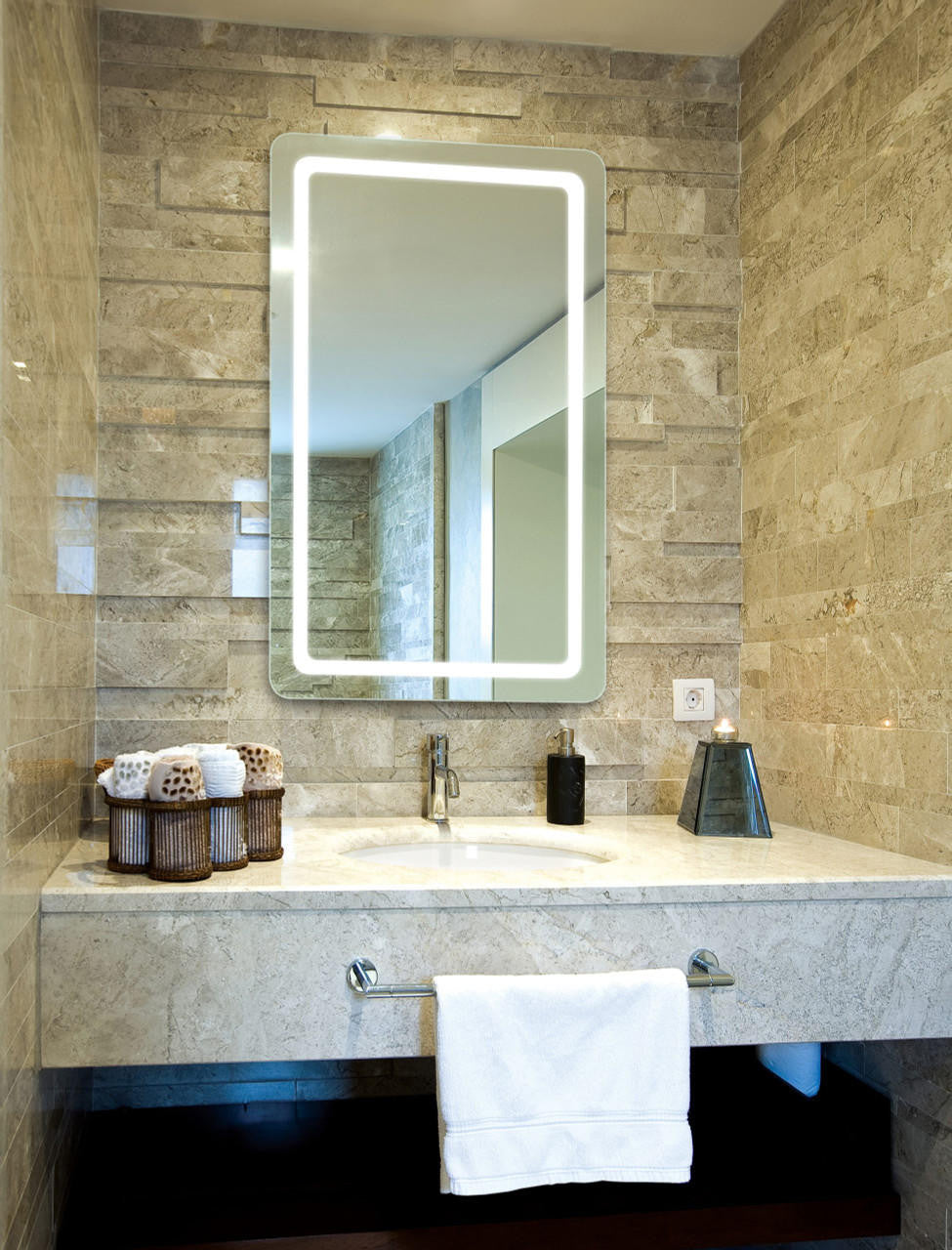 Electric Mirror Aria Lighted Mirror, Forward-Phase Dimming Techn Clear