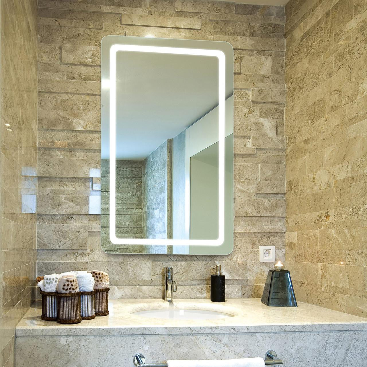 Electric Mirror Aria Lighted Mirror, Forward-Phase Dimming Techn Clear