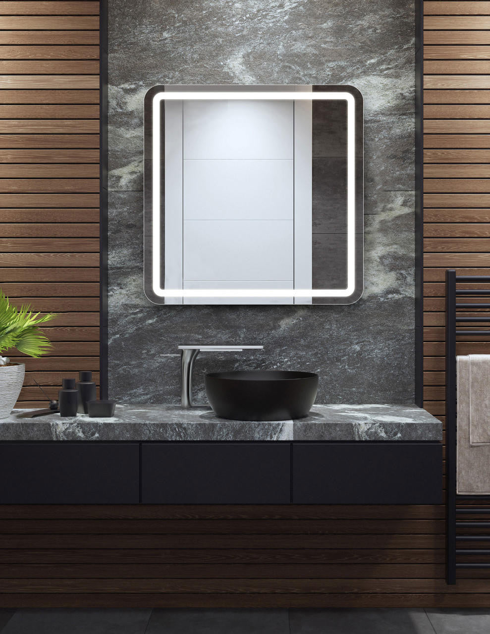 Electric Mirror Aria Lighted Mirror, Ava Technology, Integrated  Clear
