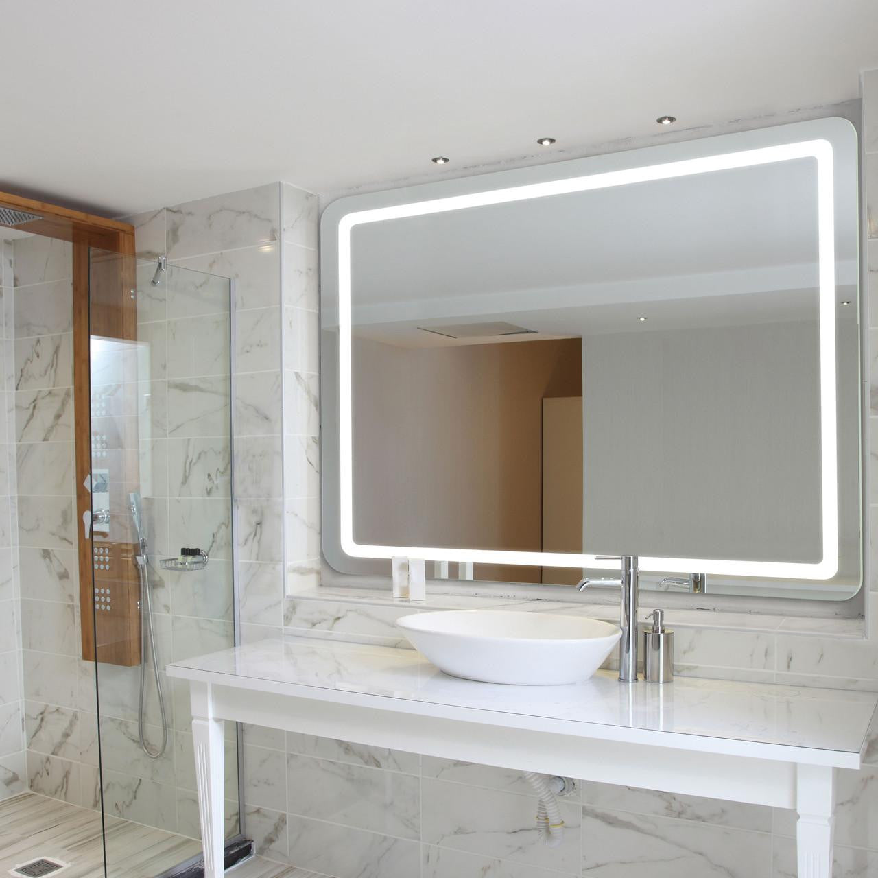 Electric Mirror Aria Lighted Mirror, Forward-Phase Dimming Technology, Integrated LED, Clear, 36"H x 60"W x 1.75"D (ARI-6036 YUU6011X4V)