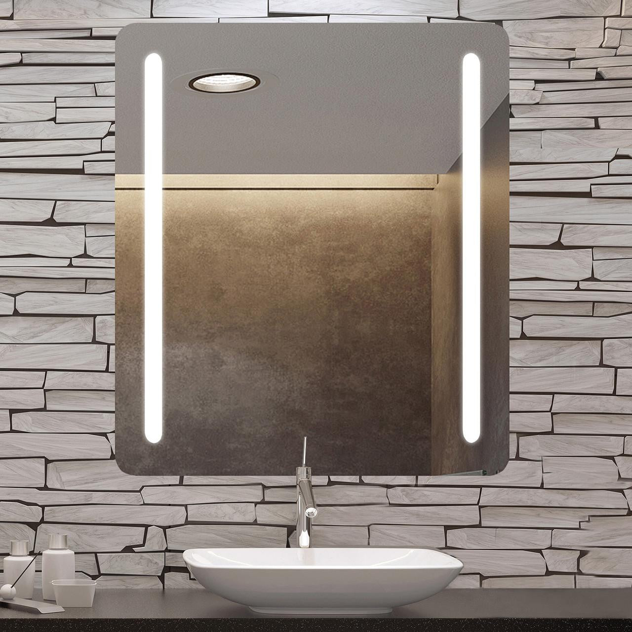 Electric Mirror Bela Lighted Mirror, Forward-Phase Dimming Technology, Integrated LED, Clear, 42"H x 36"W x 1.75"D (BEL-3642 YUU6011X52)