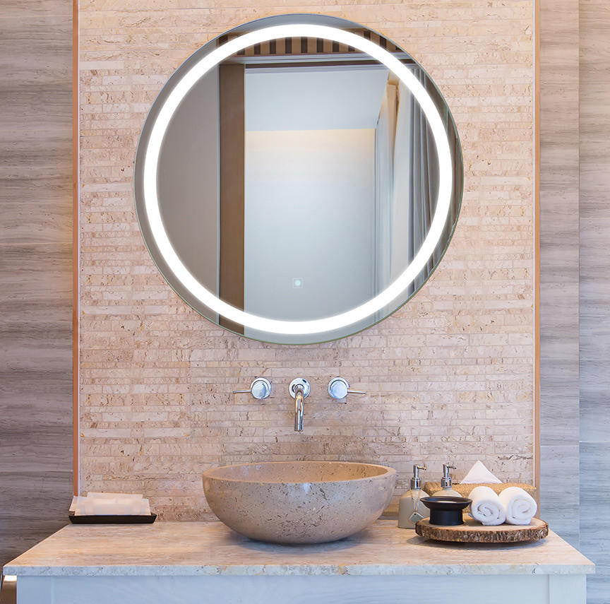 Electric Mirror Eternity Lighted Mirror, Ava Technology, Integrated LED, Clear, 36"H x 36"W x 1.75"D (ETE-36-AE YUU6011Y1L)