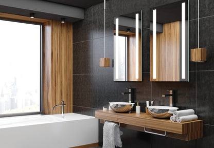 Electric Mirror Fusion Lighted Mirror, Ava Technology, Integrated LED, Clear, 28"H x 24"W x 1.75"D (FUS-2428-AE YUU6011Y21)