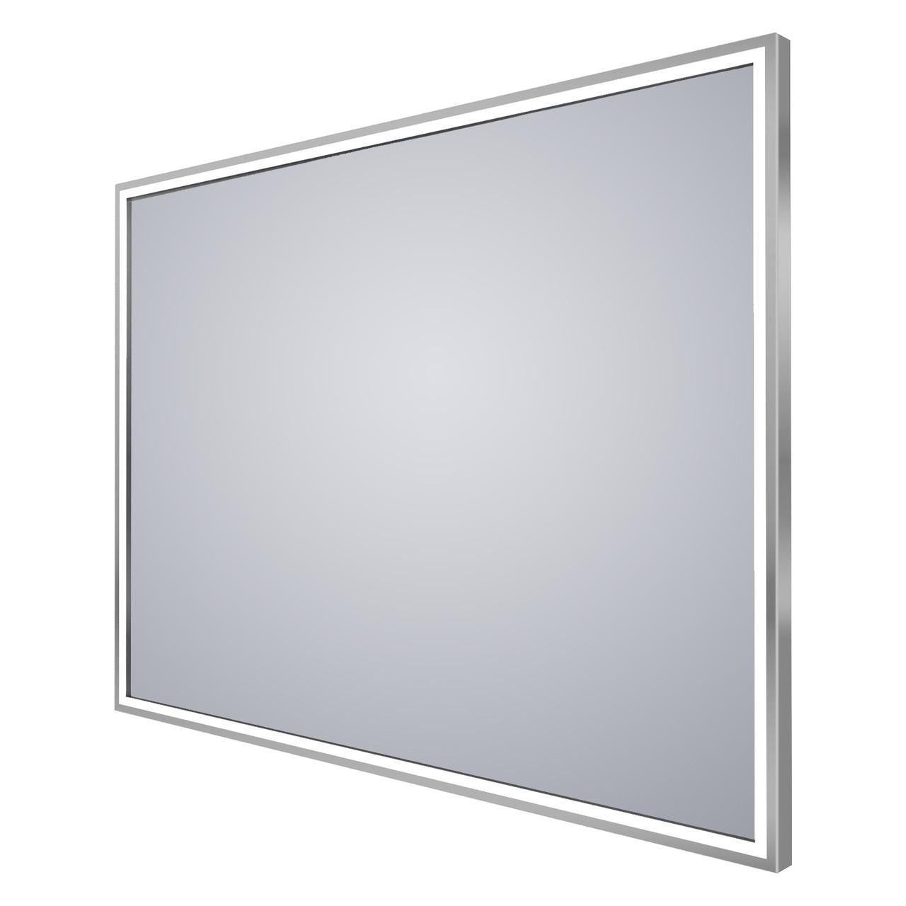 Electric Mirror Radiance Lighted Mirror, Integrated LED, Clear, Etched Chrome Frame, 36"H x 48"W x 2"D (RAD3-4836-CH04 YUU6011Y31)