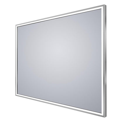 Electric Mirror Radiance Lighted Mirror, Integrated LED, Clear, Etched Chrome Frame, 36"H x 48"W x 2"D (RAD3-4836-CH04 YUU6011Y31)
