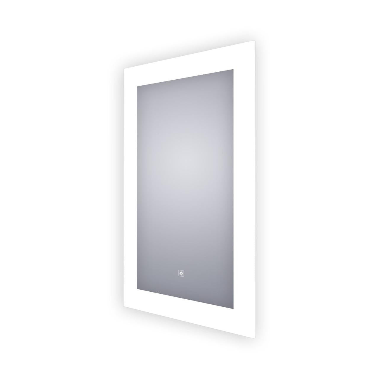 Electric Mirror Silhouette Lighted Mirror, Keen Technology, Integrated LED, Clear, 36"H x 24"W x 1.75"D (SIL-2436-KG YUU6011Y3M)