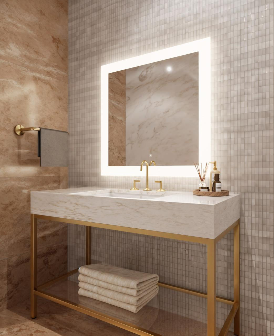 Electric Mirror Silhouette Lighted Mirror, Keen Technology, Inte Clear
