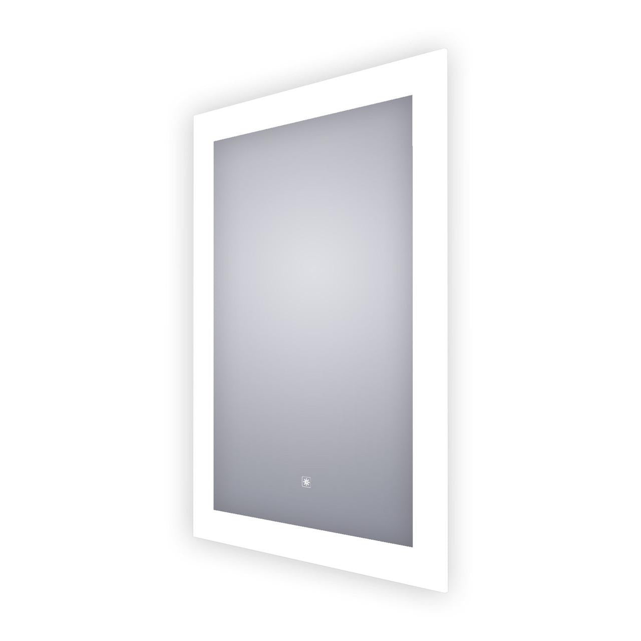 Electric Mirror Silhouette Lighted Mirror, Keen Technology, Integrated LED, Clear, 42"H x 30"W x 1.75"D (SIL-3042-KG YUU6011Y3N)