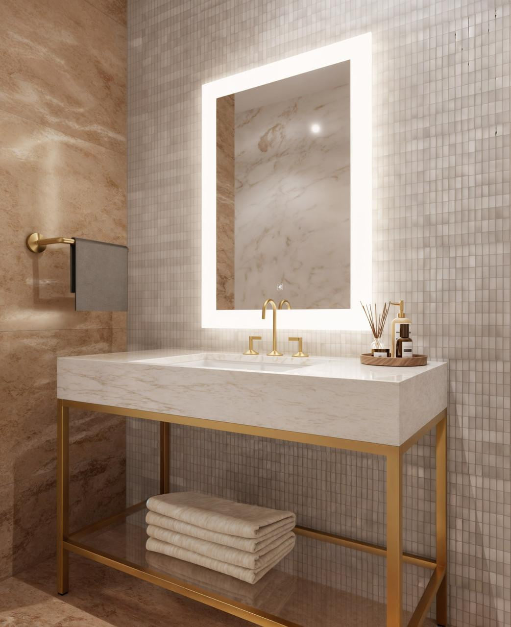 Electric Mirror Silhouette Lighted Mirror, Keen Technology, Inte Clear