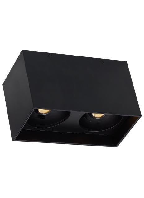 Visual Comfort Modern Exo Dual Flush Mount Black