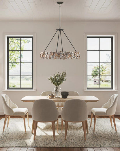 Oyster Chandelier, Currey and Company 9672