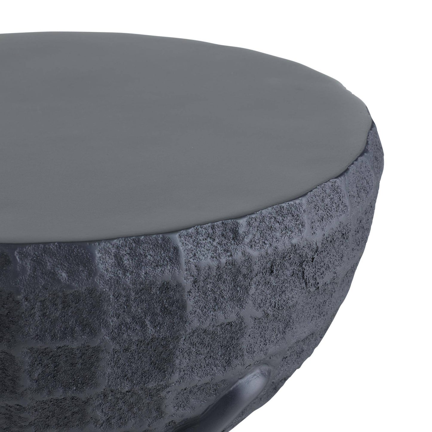 Arteriors Home Kobra Outdoor Accent Table Black Volcanic Ash