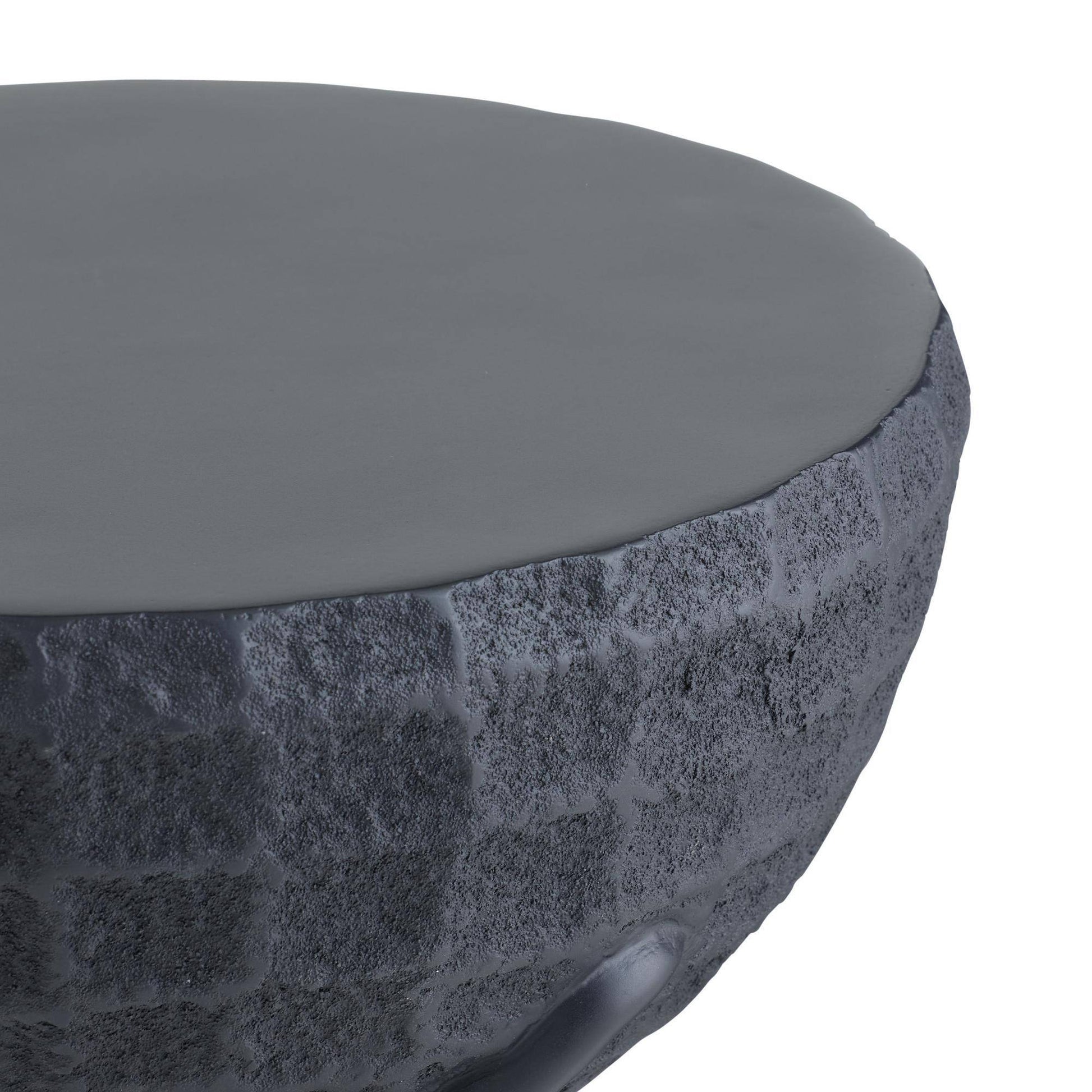 Arteriors Home Kobra Outdoor Accent Table Black Volcanic Ash