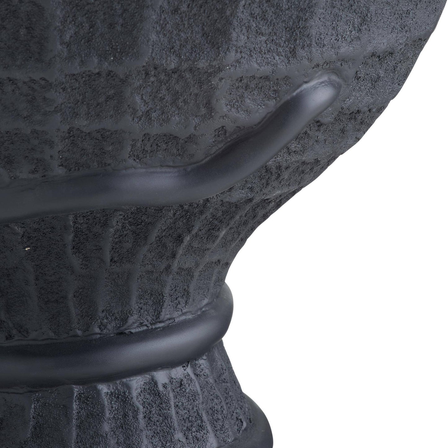 Arteriors Home Kobra Outdoor Accent Table Black Volcanic Ash
