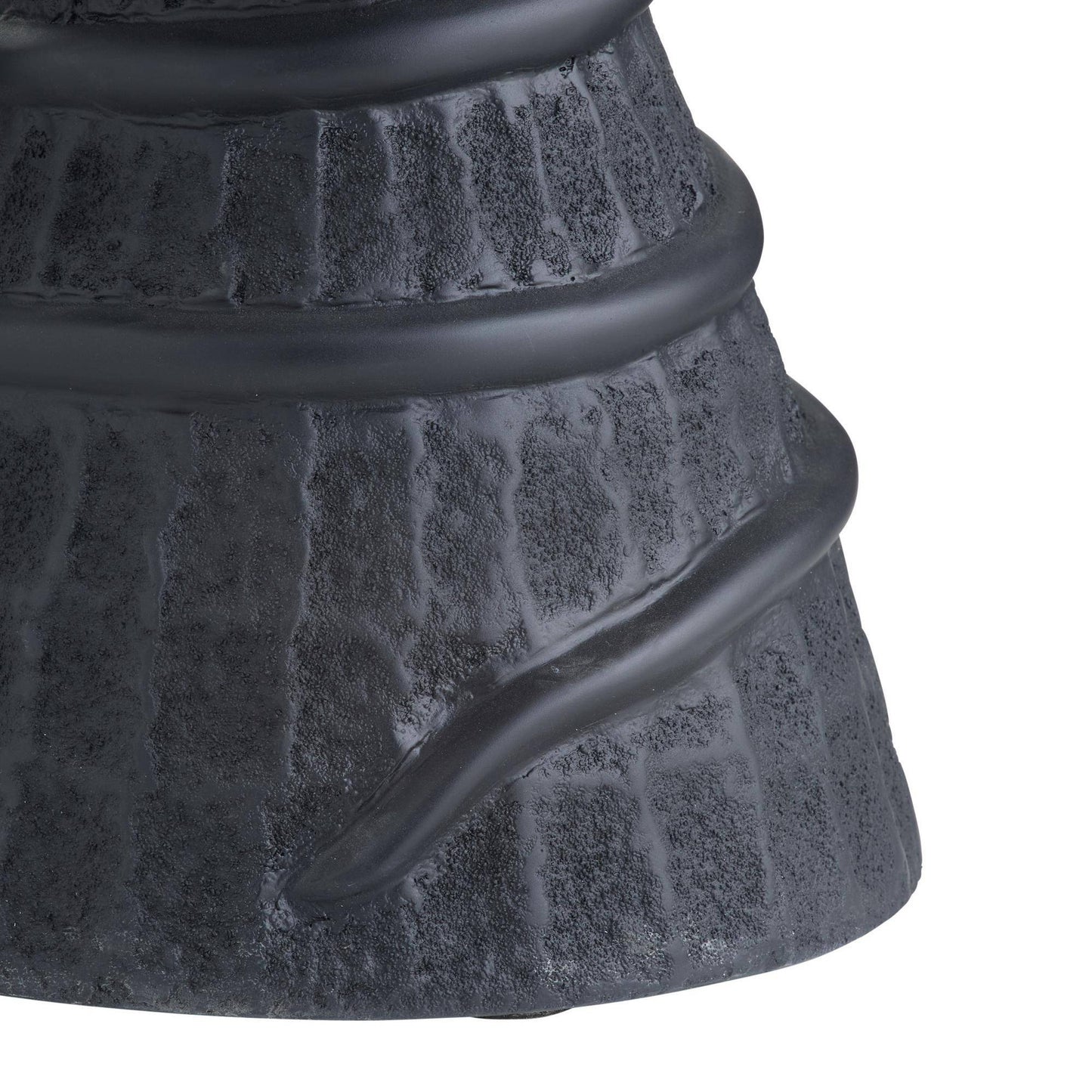 Arteriors Home Kobra Outdoor Accent Table Black Volcanic Ash