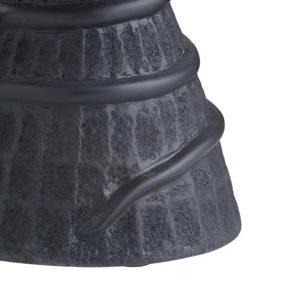 Arteriors Home Kobra Outdoor Accent Table Black Volcanic Ash