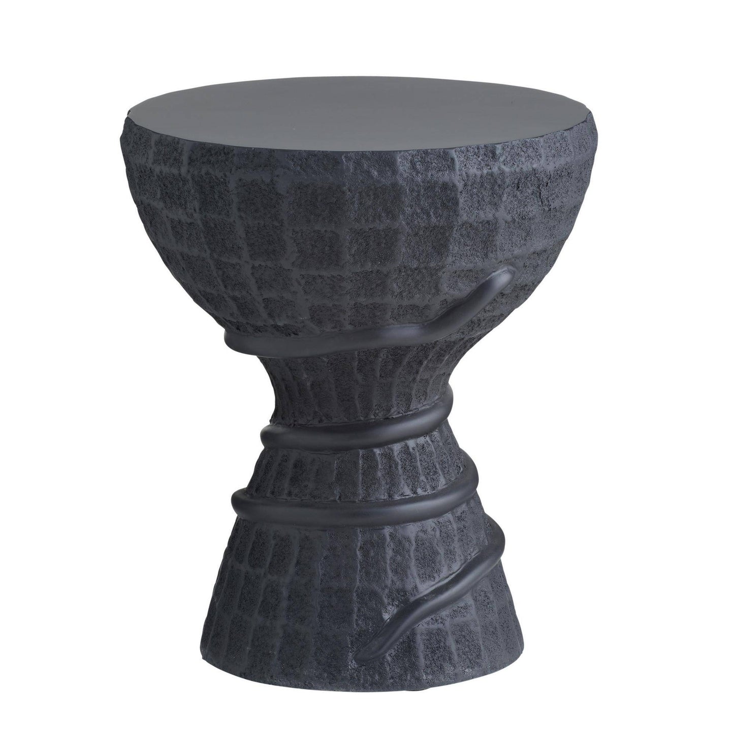 Arteriors Home Kobra Outdoor Accent Table Black Volcanic Ash