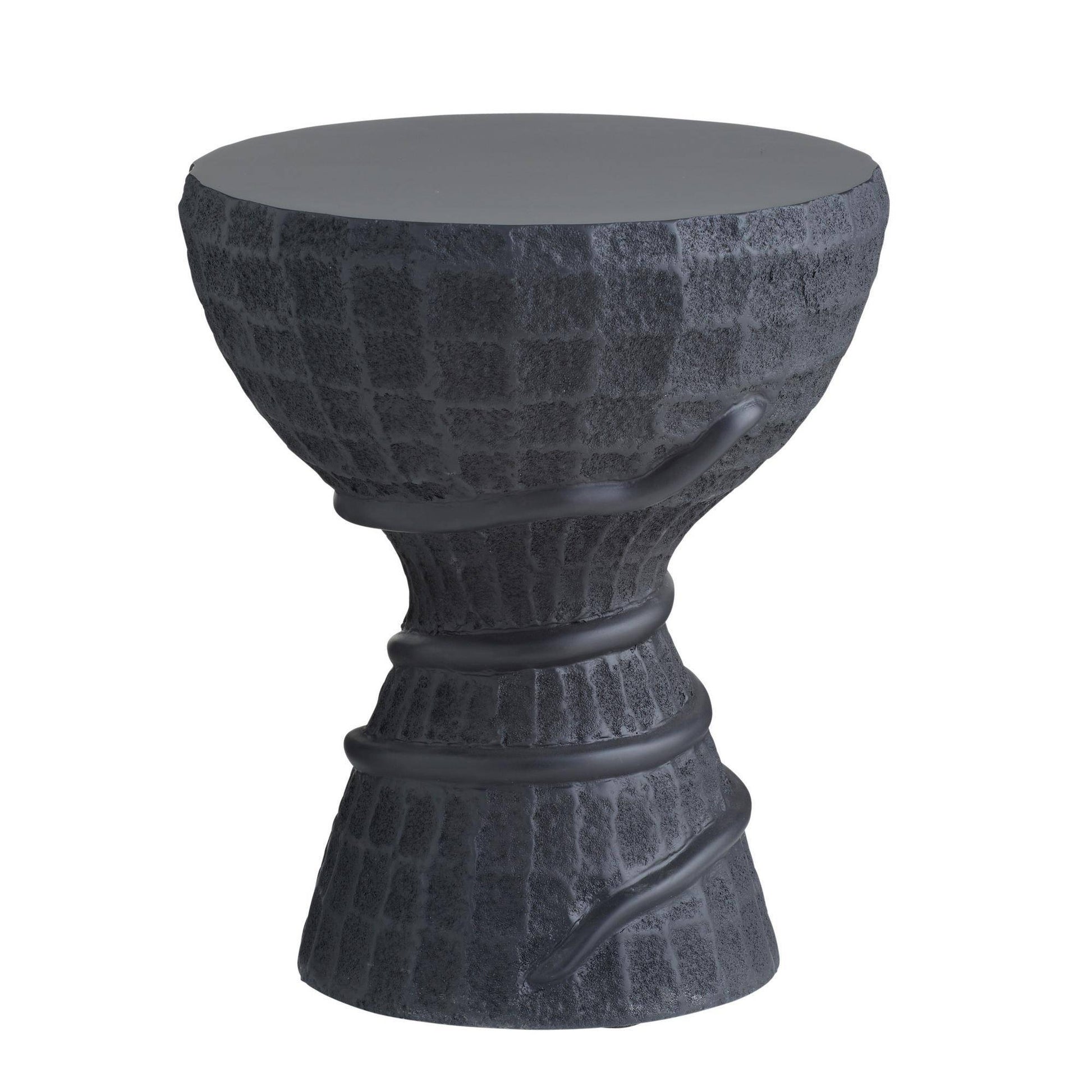 Arteriors Home Kobra Outdoor Accent Table Black Volcanic Ash