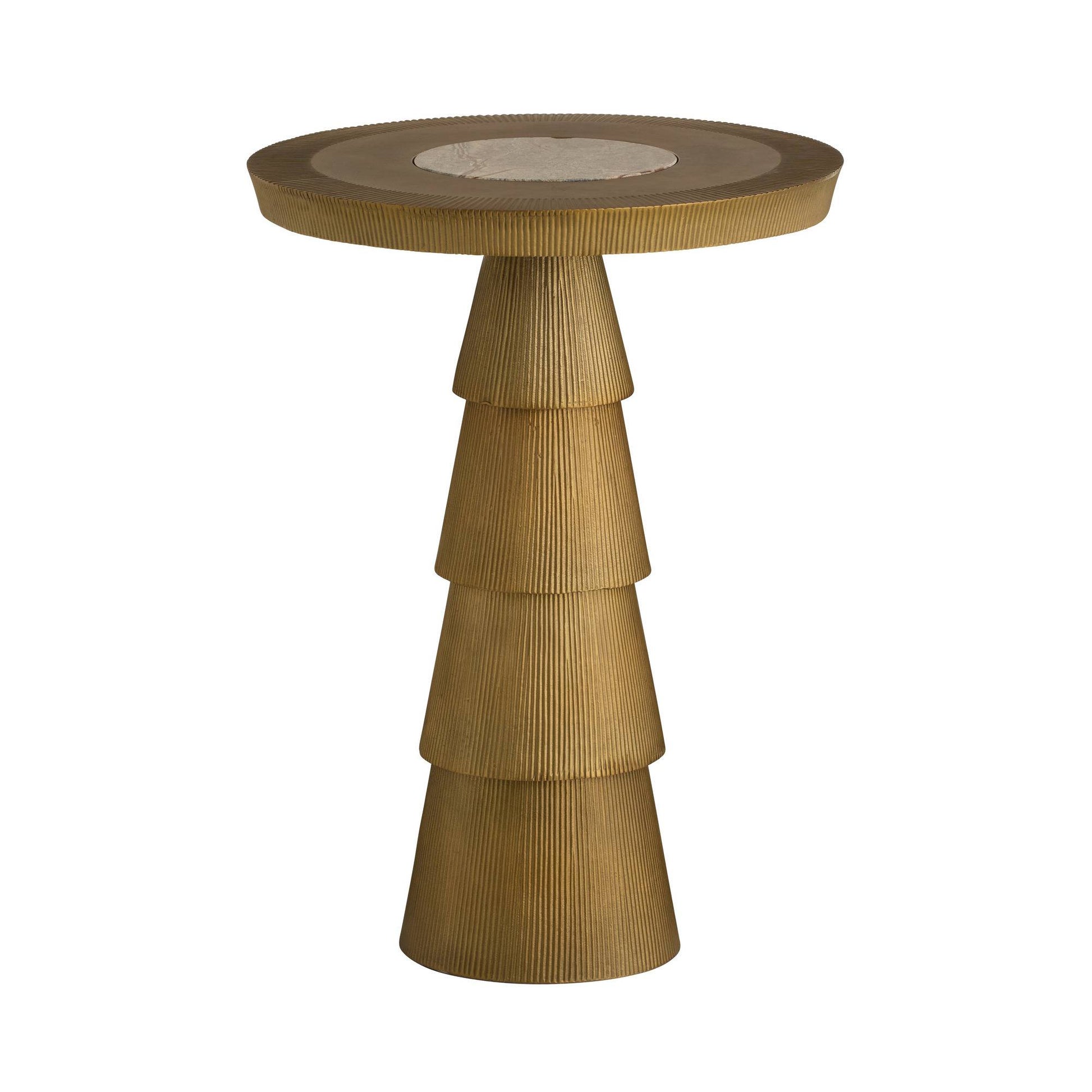 Arteriors Home Mathis End Table Antique Brass