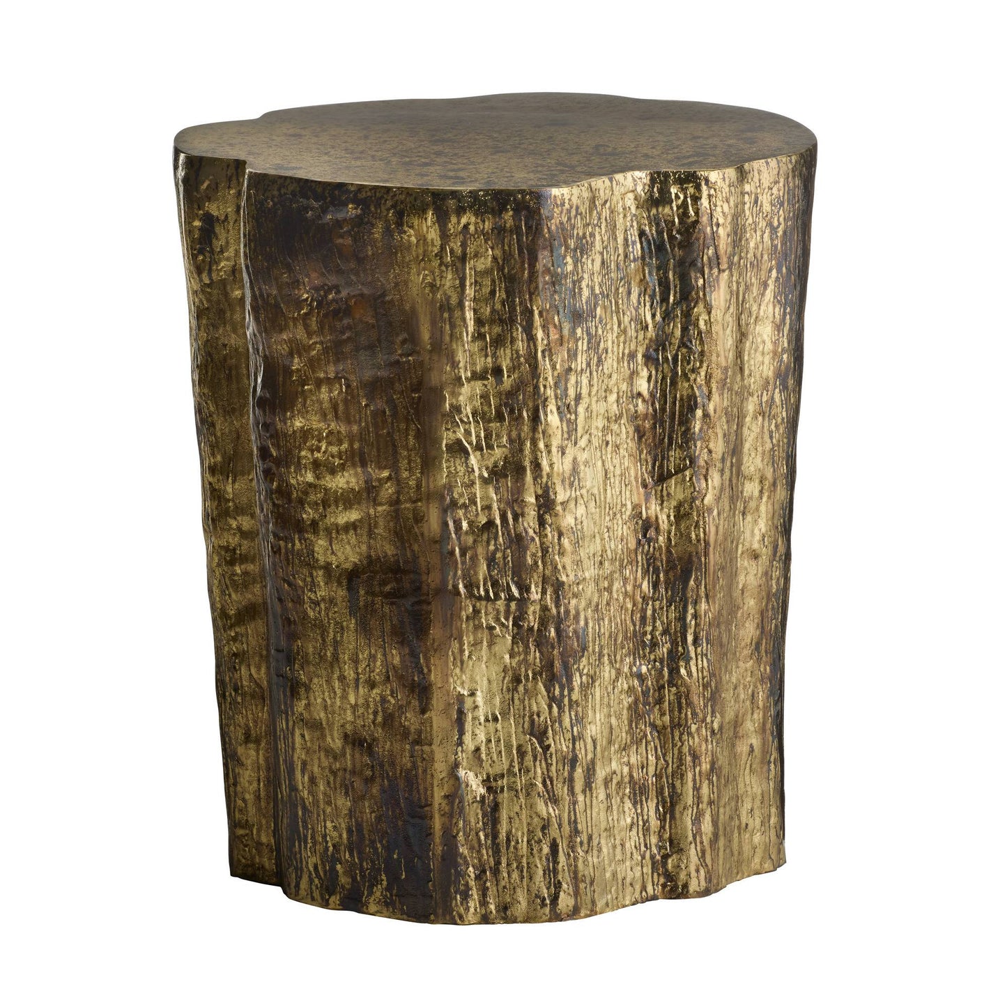 Arteriors Home Minerva End Table Distressed Antique Brass
