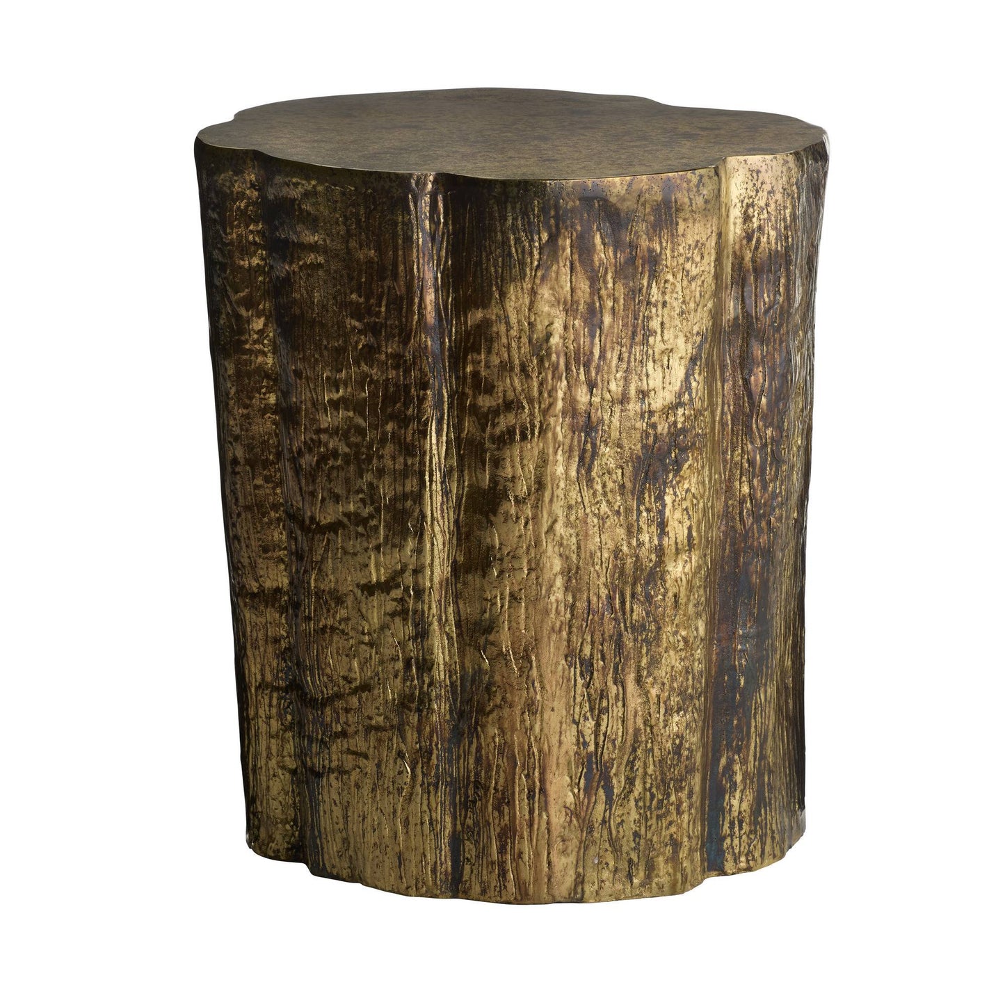 Arteriors Home Minerva End Table Distressed Antique Brass