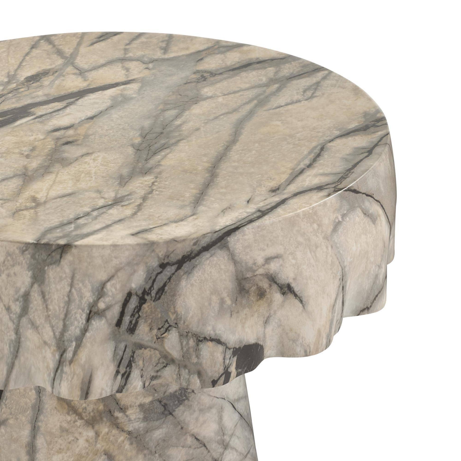 Arteriors Home Mirelle Accent Table Mojave Faux Marble