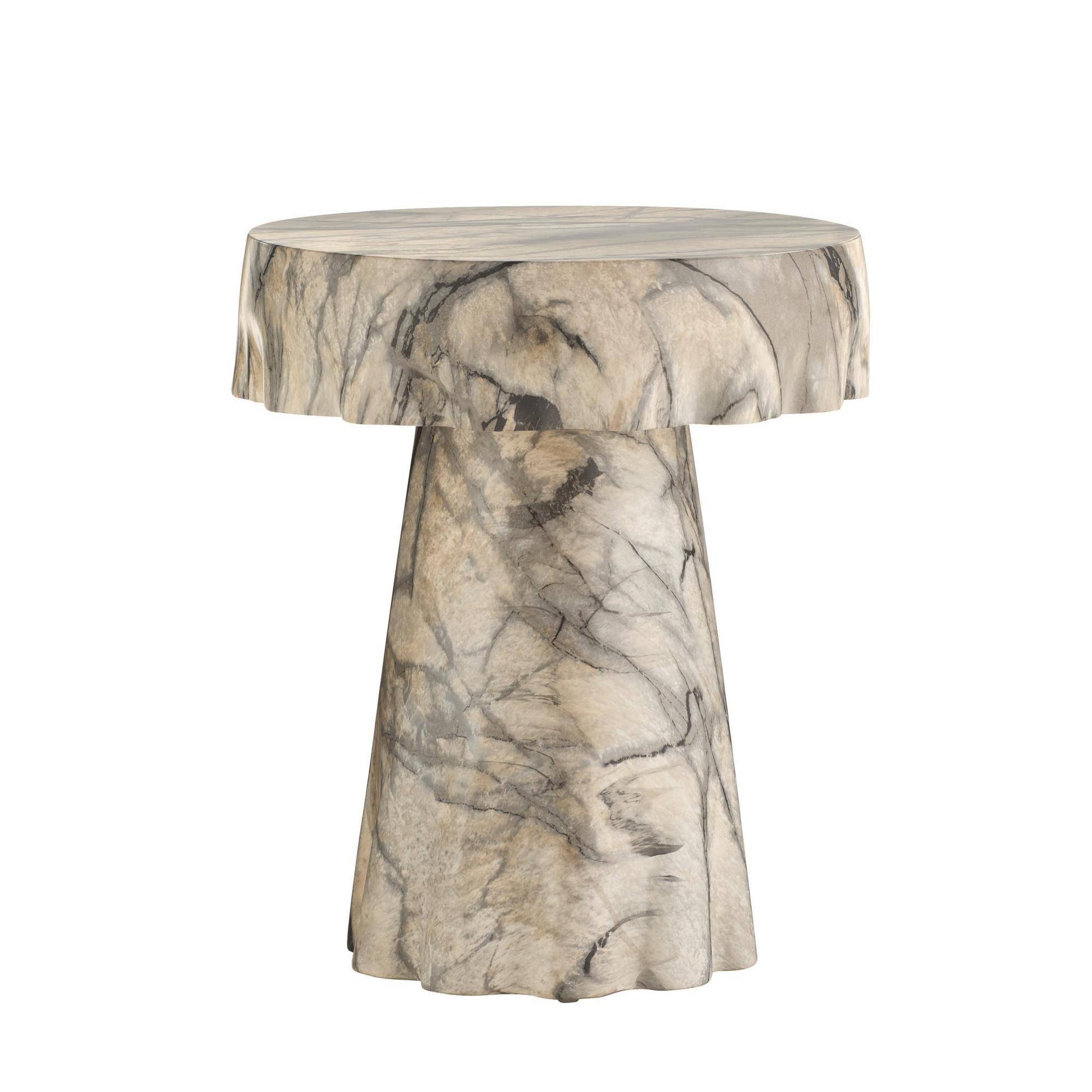 Arteriors Home Mirelle Accent Table Mojave Faux Marble