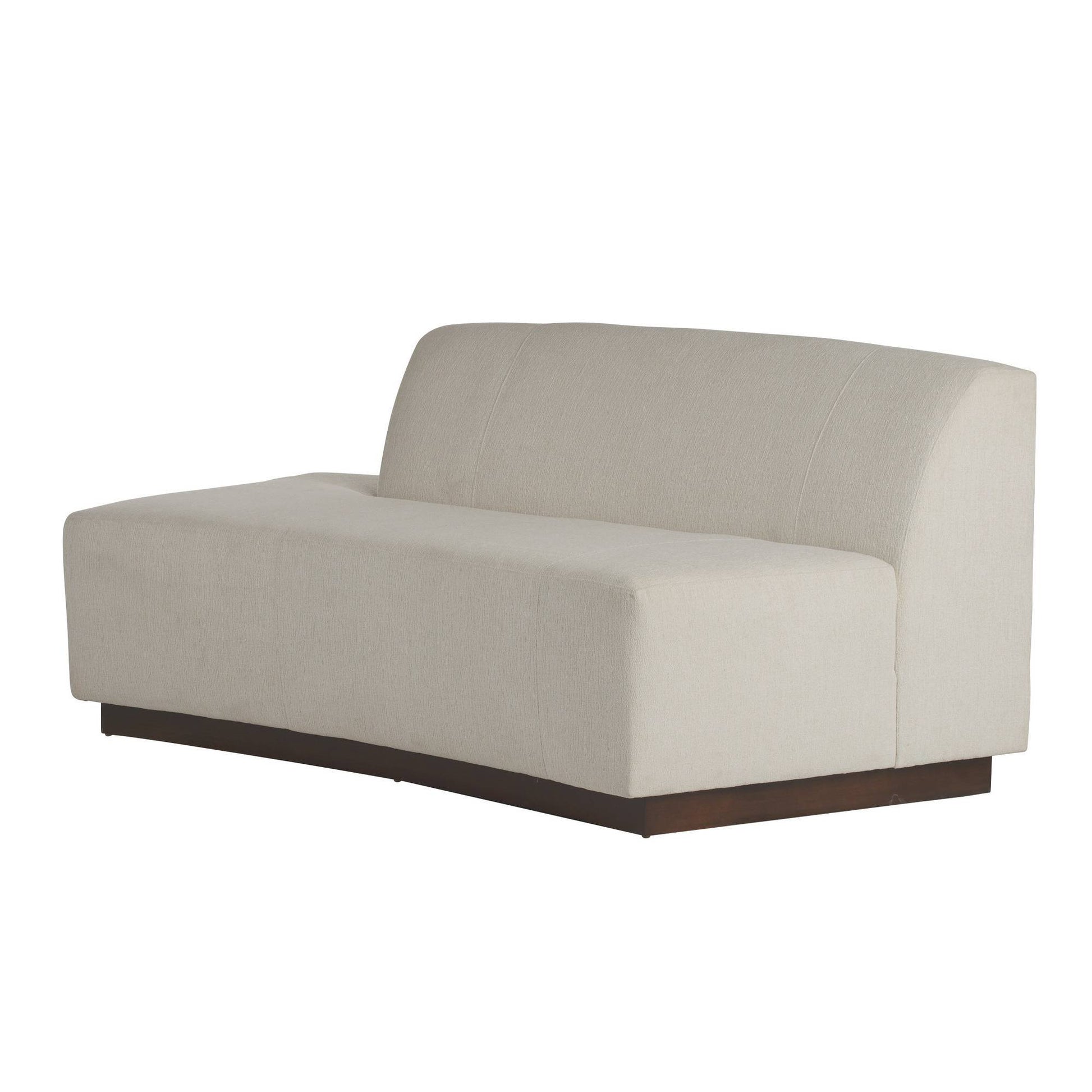 Arteriors Home Islander Left Sofa Vanilla Performance Bouclé Vanilla