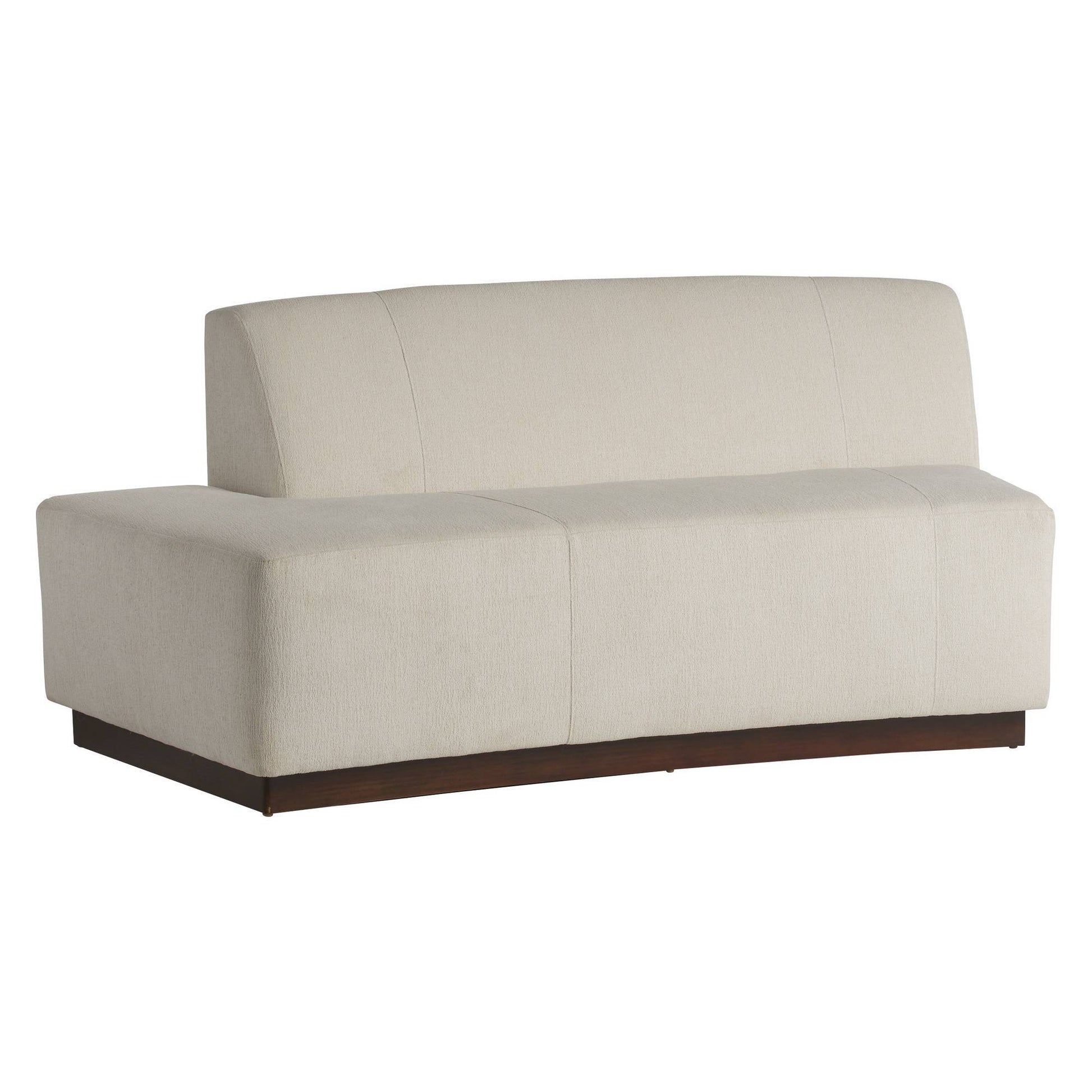 Arteriors Home Islander Left Sofa Vanilla Performance Bouclé Vanilla