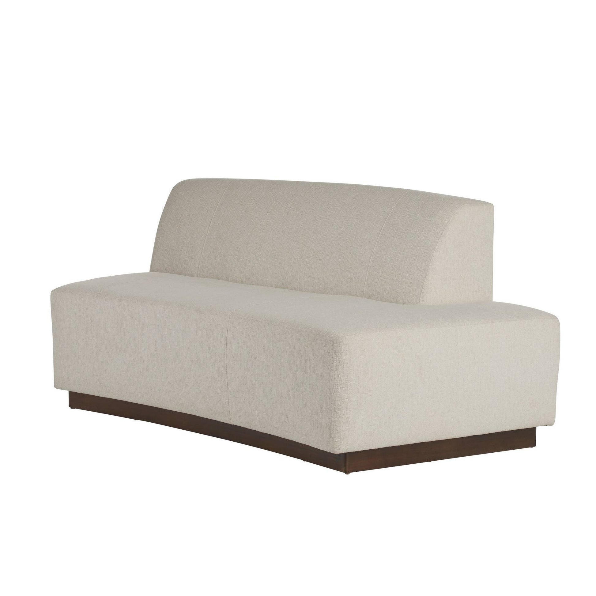Arteriors Home Islander Right Sofa Vanilla Performance Bouclé Vanilla