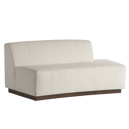 Arteriors Home Islander Right Sofa Vanilla Performance Bouclé Vanilla