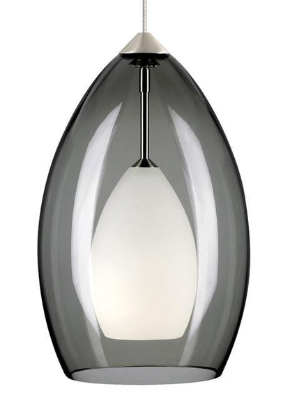Visual Comfort Modern Fire Pendant Nickel, Satin Nickel