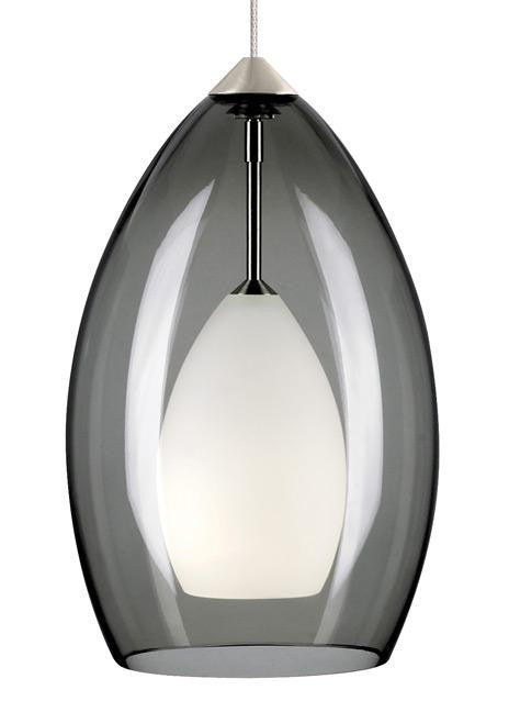 Visual Comfort Modern Fire Pendant Nickel, Satin Nickel