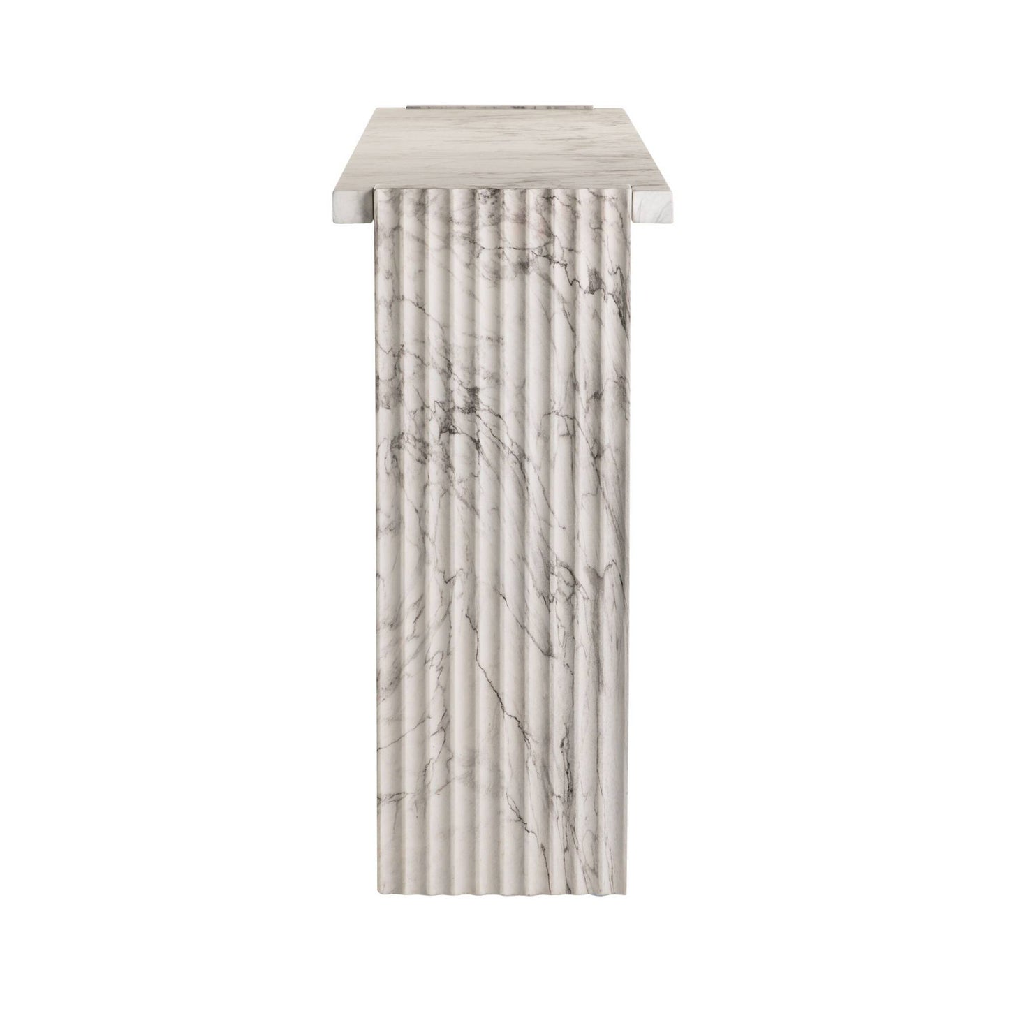 Arteriors Home Antonine Console White Faux Marble