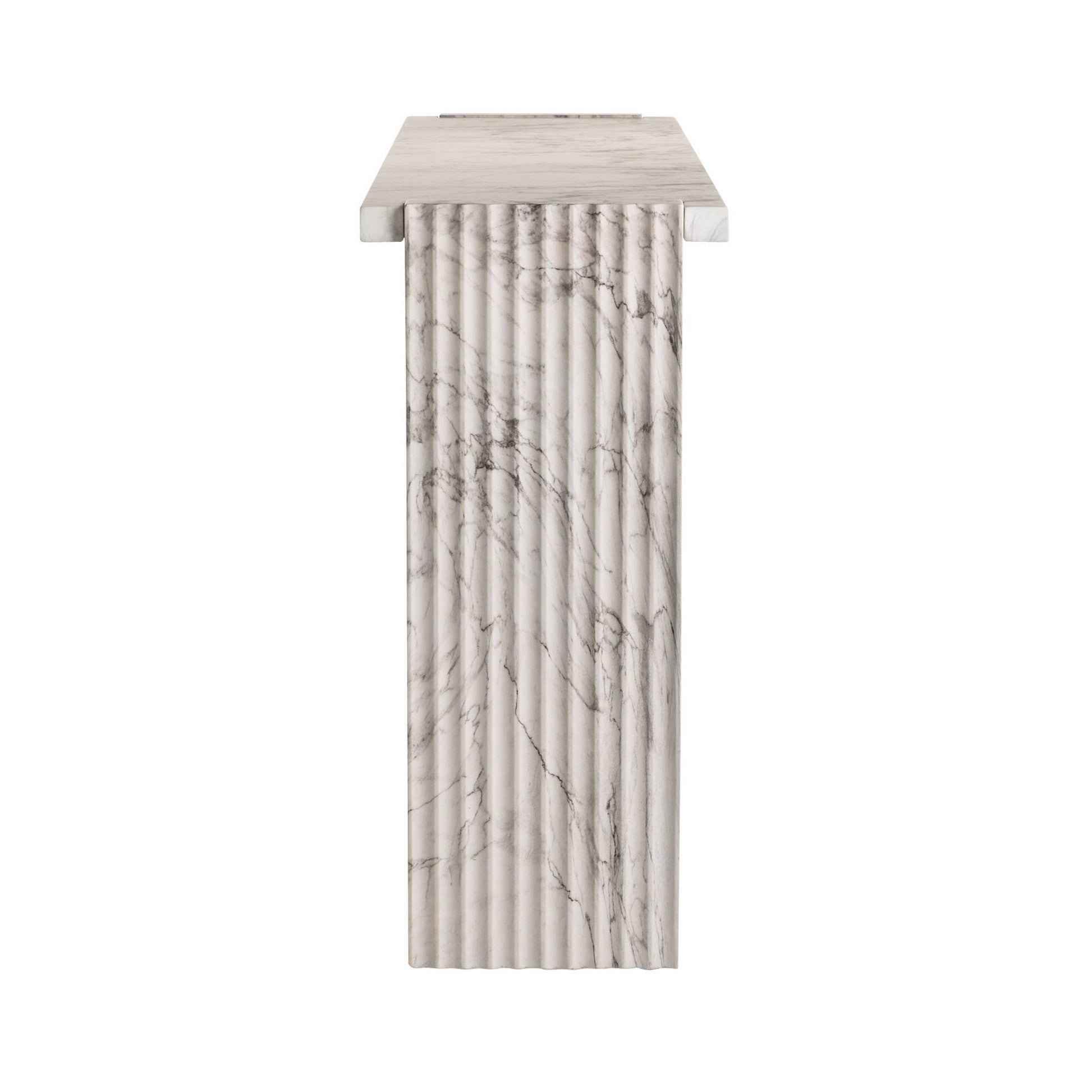 Arteriors Home Antonine Console White Faux Marble