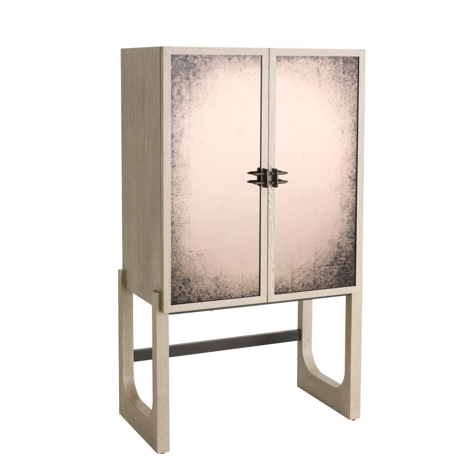 Arteriors Home Jermaine Cocktail Cabinet Antiqued Amber