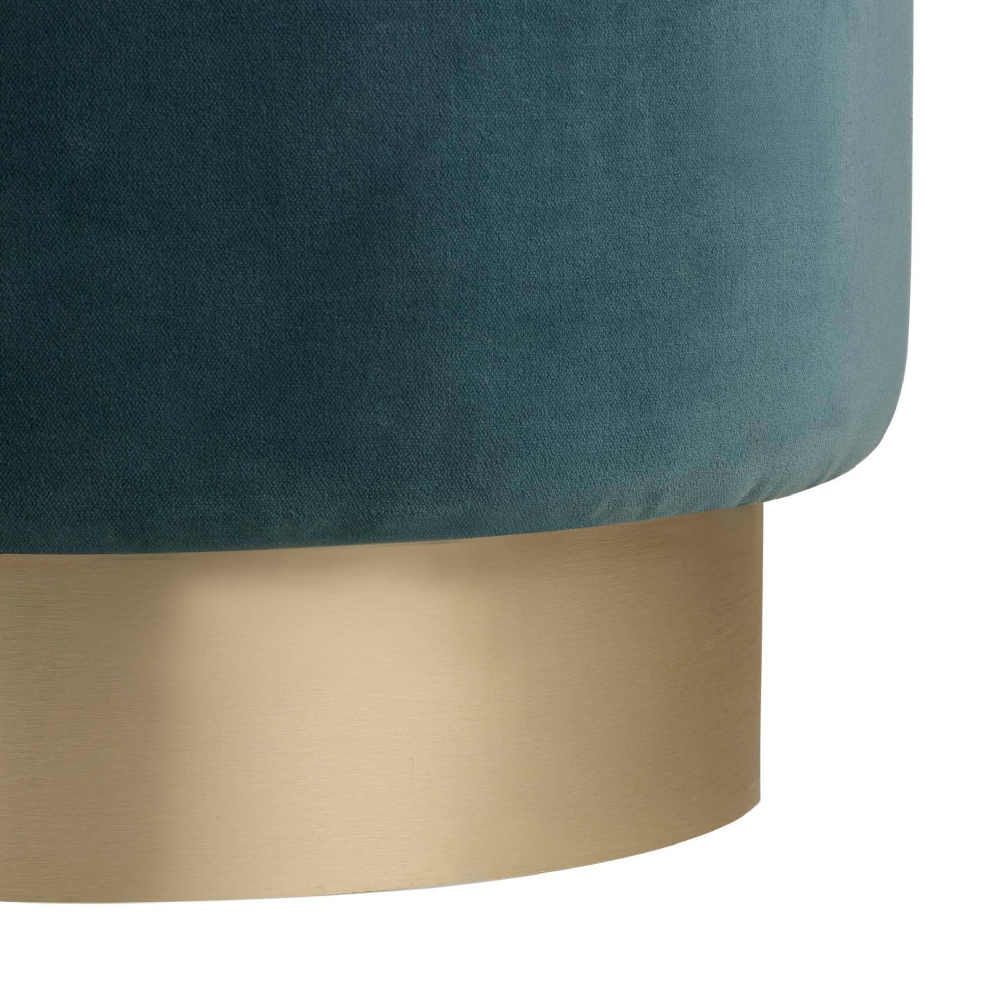 Arteriors Home Avalon Swivel Ottoman Aegean Performance Velvet Aegean
