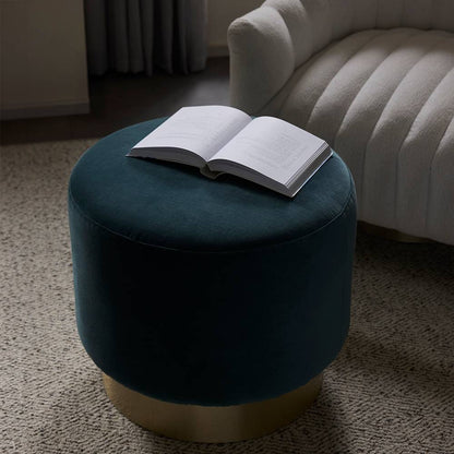 Avalon Swivel Ottoman Aegean Performance Velvet