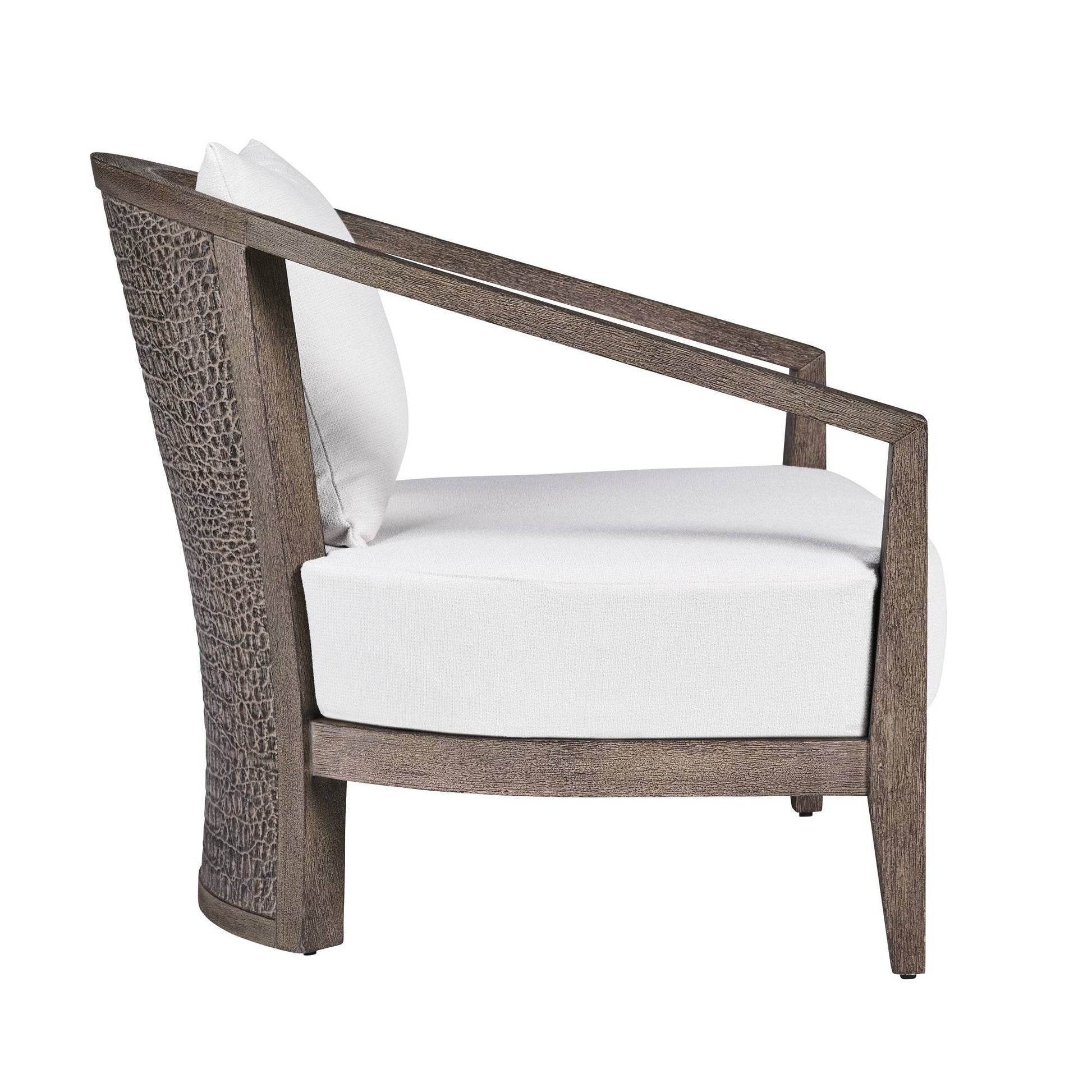 Arteriors Home Sobek Textured Back Outdoor Lounge Chair