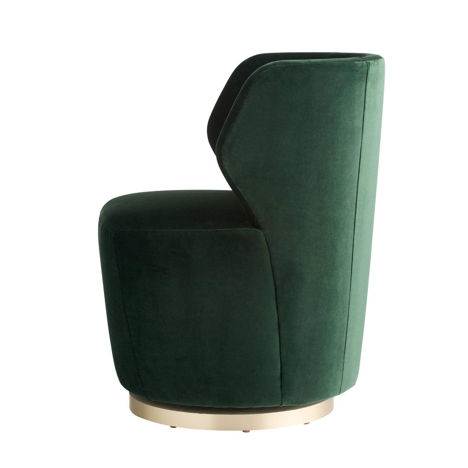 Arteriors Home Poppy Chair Forest Velvet Champagne Swivel Forest
