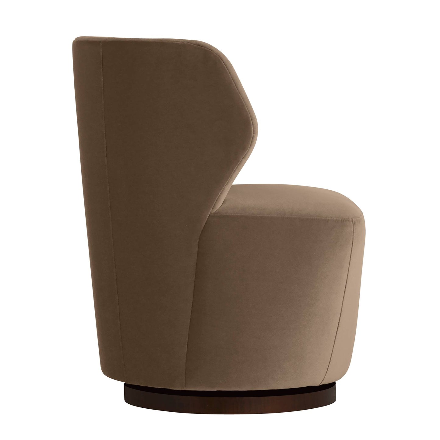 Arteriors Home Poppy Swivel Chair Cocoa Performance Velvet Cocoa