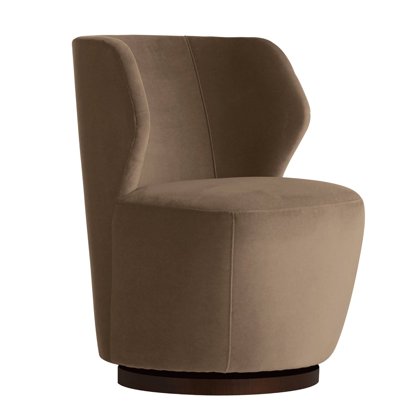 Arteriors Home Poppy Swivel Chair Cocoa Performance Velvet Cocoa