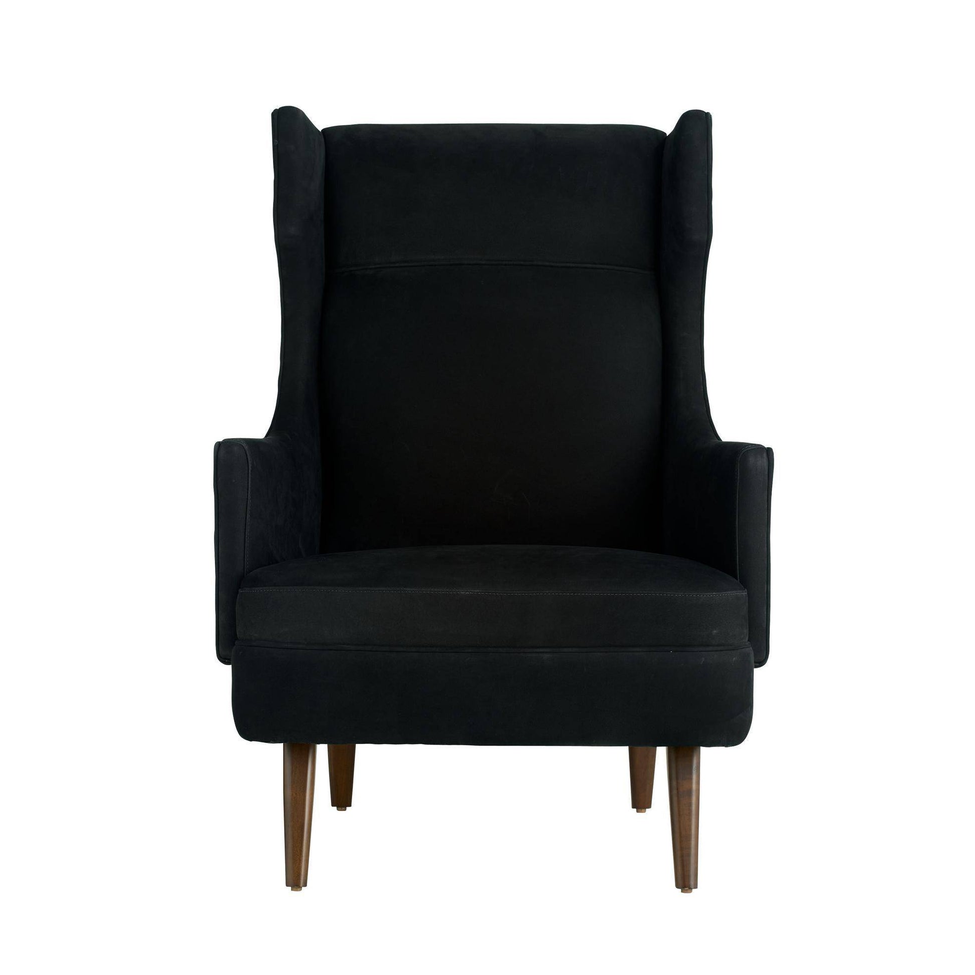 Arteriors Home Budelli Wing Chair Noir Nubuck