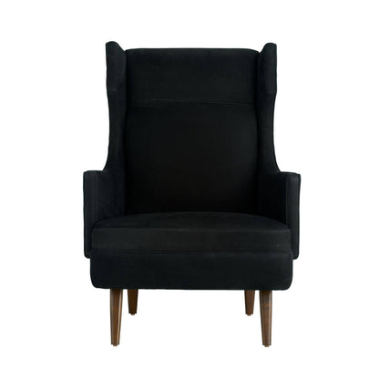 Arteriors Home Budelli Wing Chair Noir Nubuck
