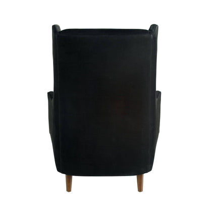 Arteriors Home Budelli Wing Chair Noir Nubuck