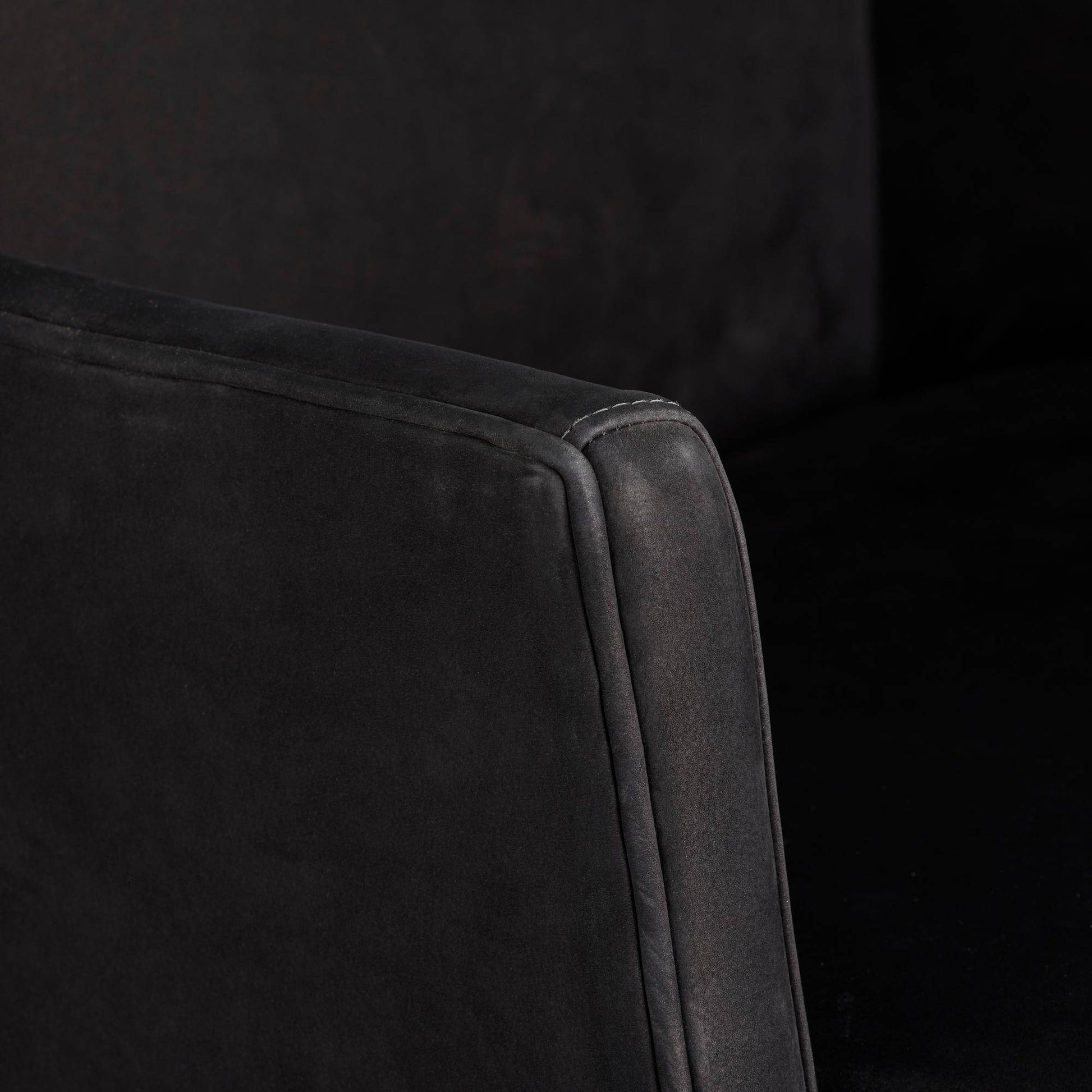 Arteriors Home Budelli Wing Chair Noir Nubuck